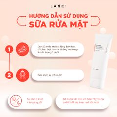 Combo Làm Sạch Kép LANCI Double Cleasing Sạch Mướt Mềm Mịn (Sáp tẩy trang 100g + Sữa rửa mặt 100g)
