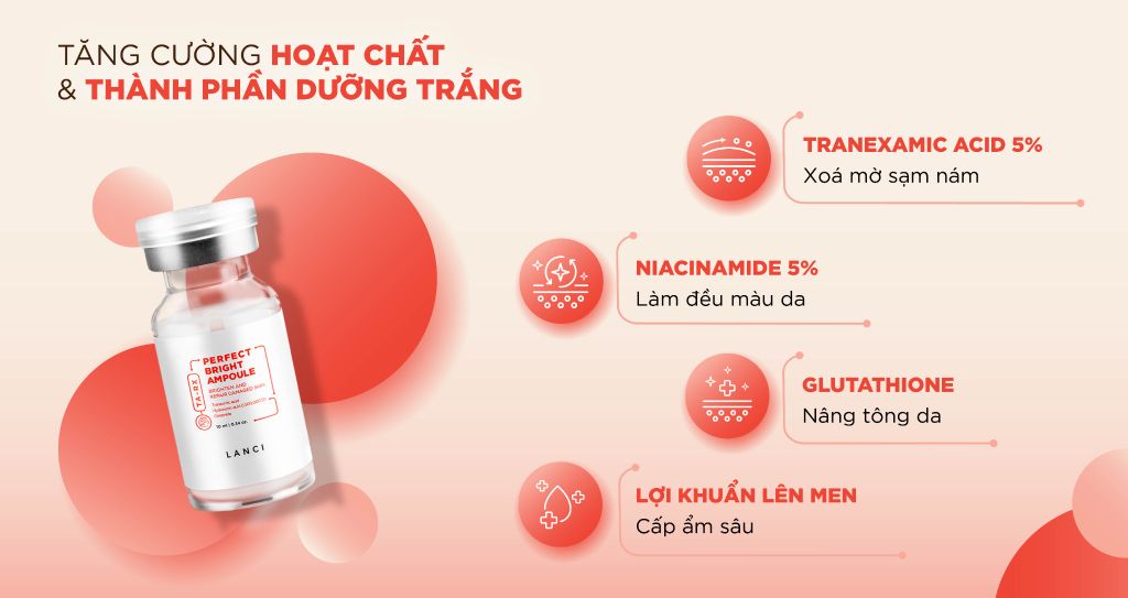 Minisize Tinh Chất Mờ Thâm Nám LANCI Perfect Bright Ampoule 10ml