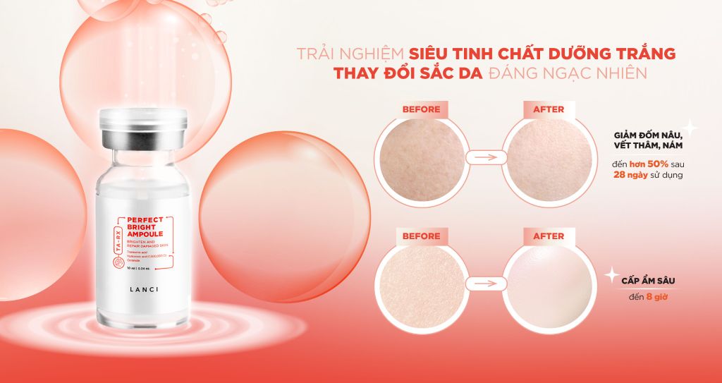 Minisize Tinh Chất Mờ Thâm Nám LANCI Perfect Bright Ampoule 10ml