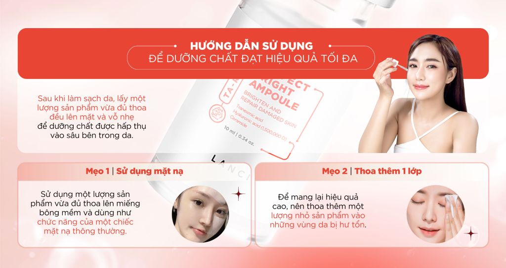 Minisize Ampoule Tinh Chất Dưỡng Trắng Da LANCI Perfect Bright Ampoule 10ml