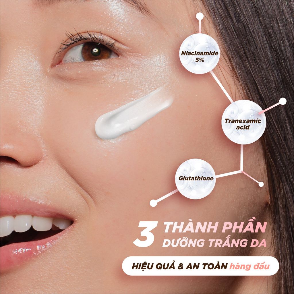 Kem Dưỡng Trắng Da LANCI Extreme Whitening Cream Glowing Skin MelaB3 50ml