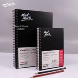  Sổ Sketch Book Mont Marte Bìa Cứng Gáy Lò Xo A3/ A4/ A5/ A6 - 120 Trang, 110gsm 