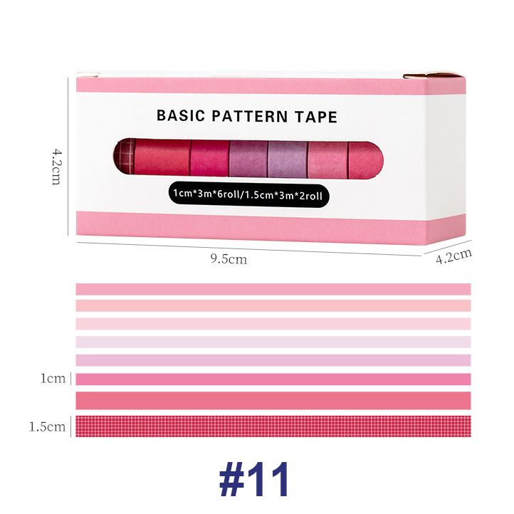  Bộ 8 cuộn Washi Tape theo chủ đề SA08 trang trí scrapbook, sổ tay planner,.. [ 065 ] 