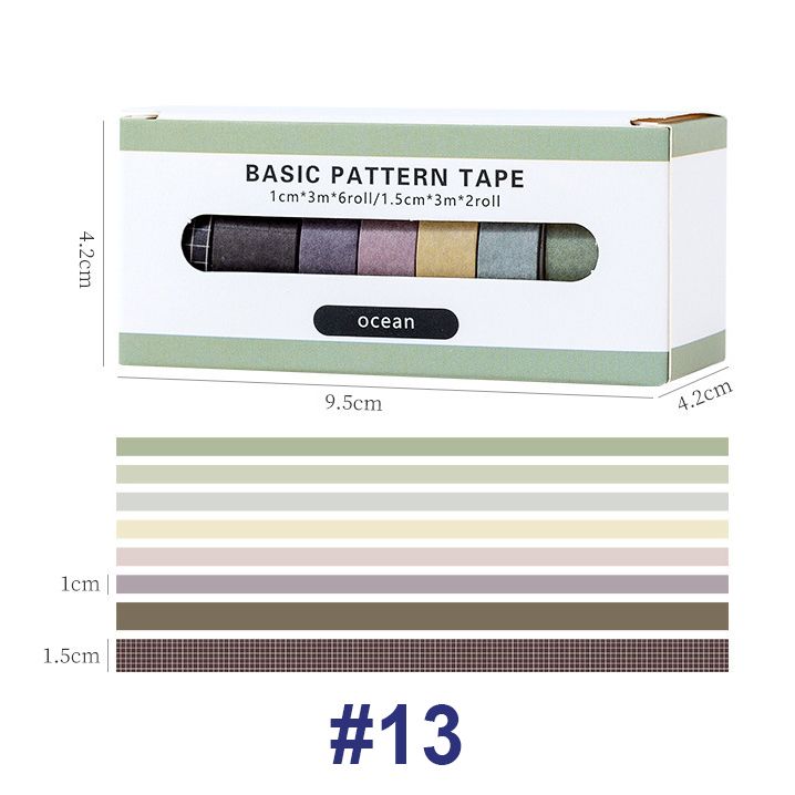  Bộ 8 cuộn Washi Tape theo chủ đề SA08 trang trí scrapbook, sổ tay planner,.. [ 065 ] 