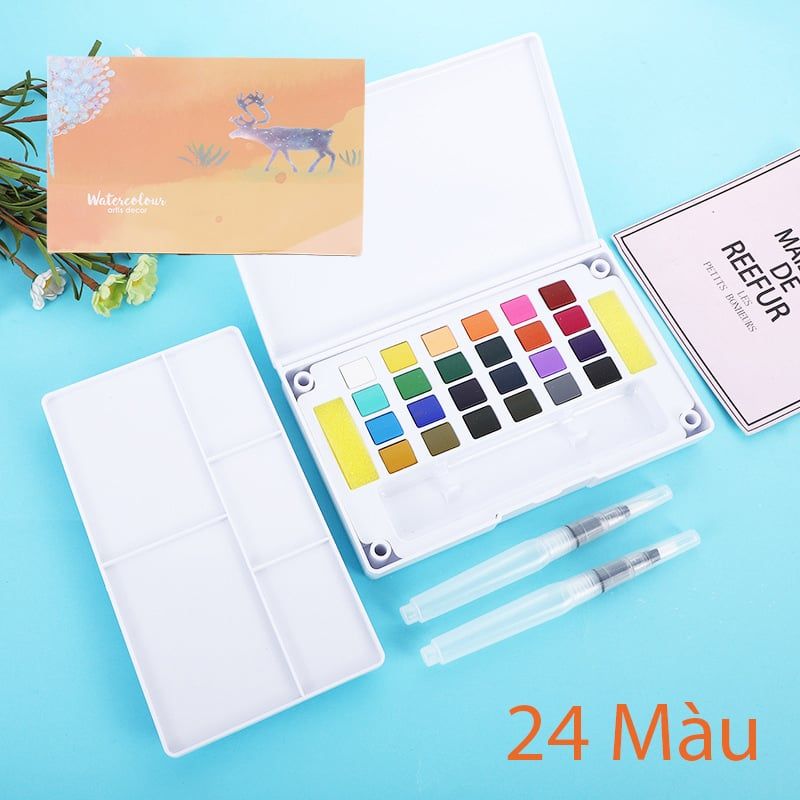  Bộ Màu Nước Solid Water Color Cao Cấp 12/18/24/36 