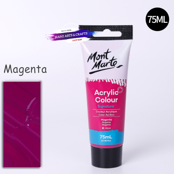  Màu Acrylic Mont Marte Tuýp 75ml - Bảng màu 2 lẻ 