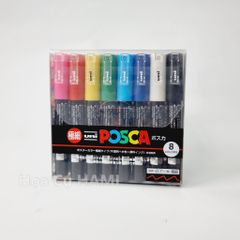  Set bút vẽ trên nhiều chất liệu Uni Posca Paint Marker (PC-1M 0.7mm) 