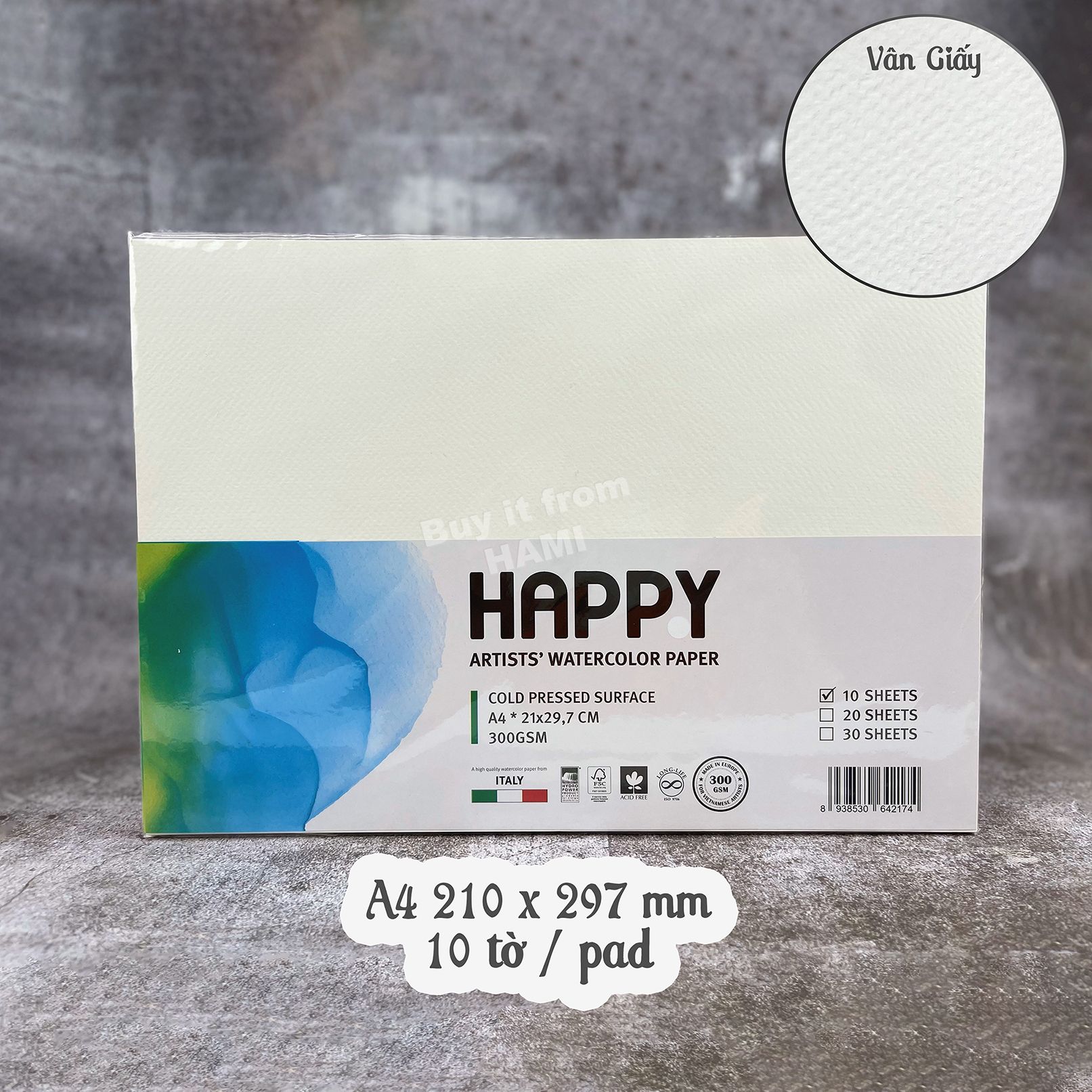 Giấy Vẽ Màu Nước A4 300gms Paul Rubens SA000012 10 Tờ Tốt Mekoong #46 Giấy Vẽ Màu Nước A4 300gms Paul Rubens SA000012 10 Tờ Tốt Mekoong