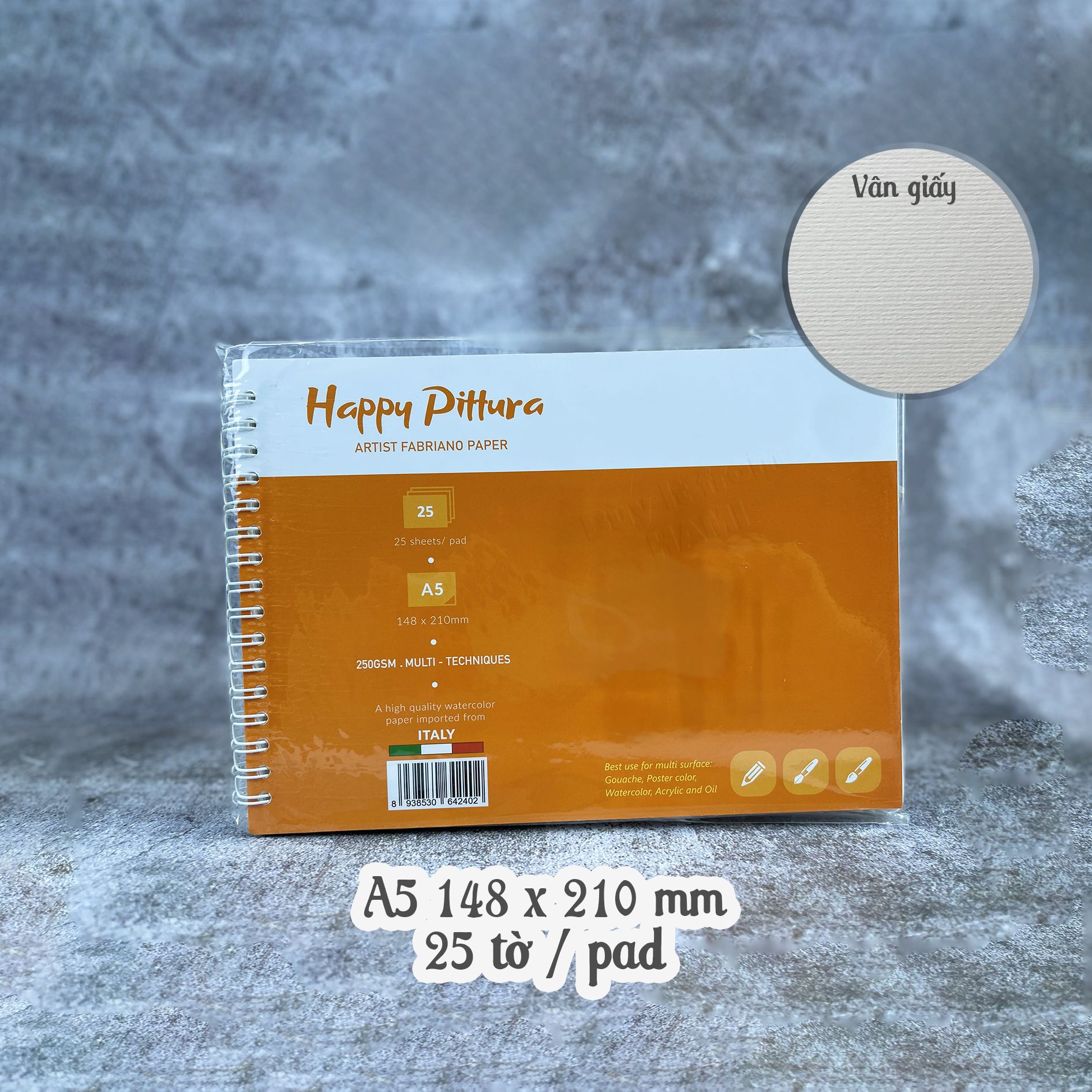  Giấy Vẽ Màu Nước HAPPY Hạng Họa Sĩ 300gsm 