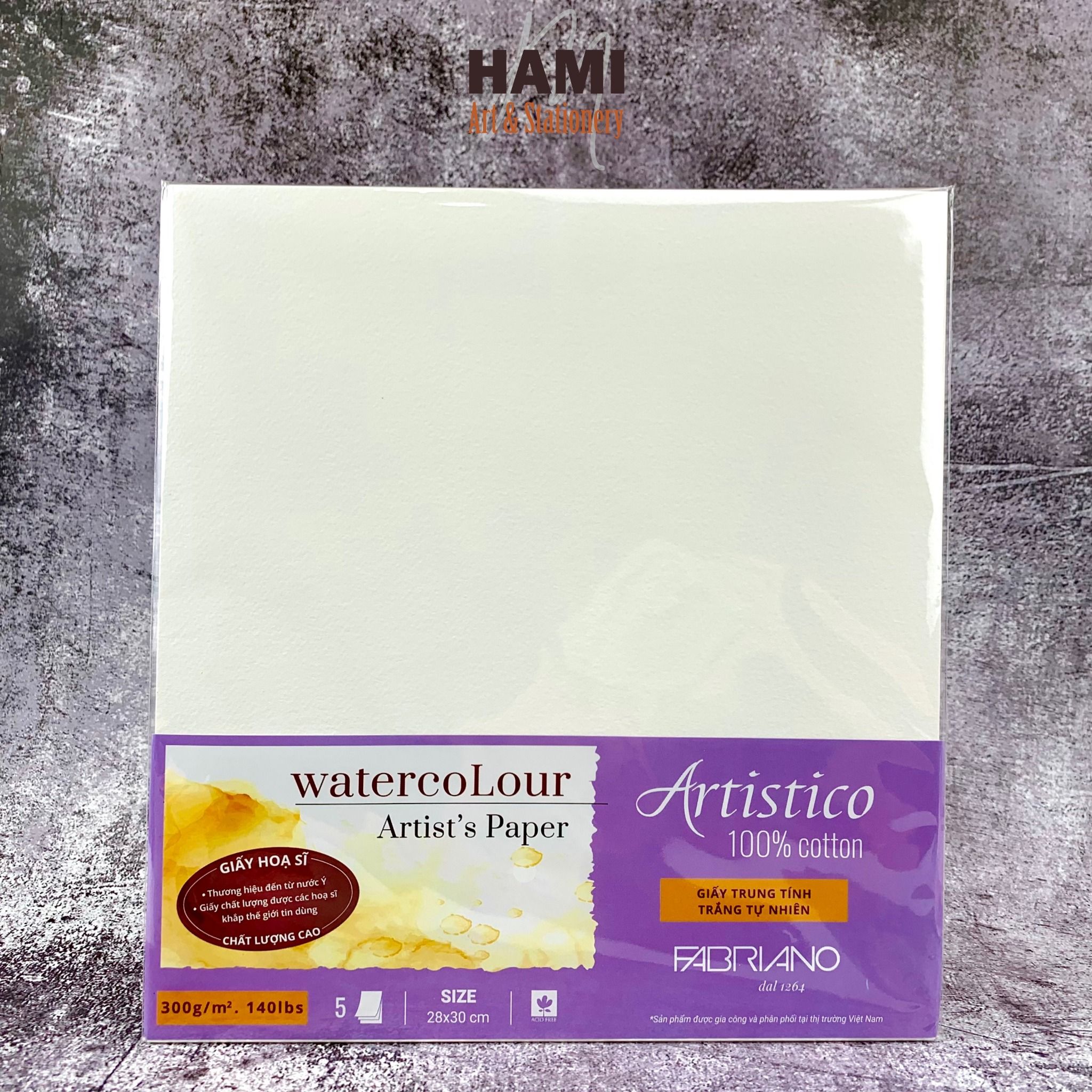  Giấy Vẽ Màu Nước Artistico Hạng Họa Sĩ 300gsm 100% cotton 