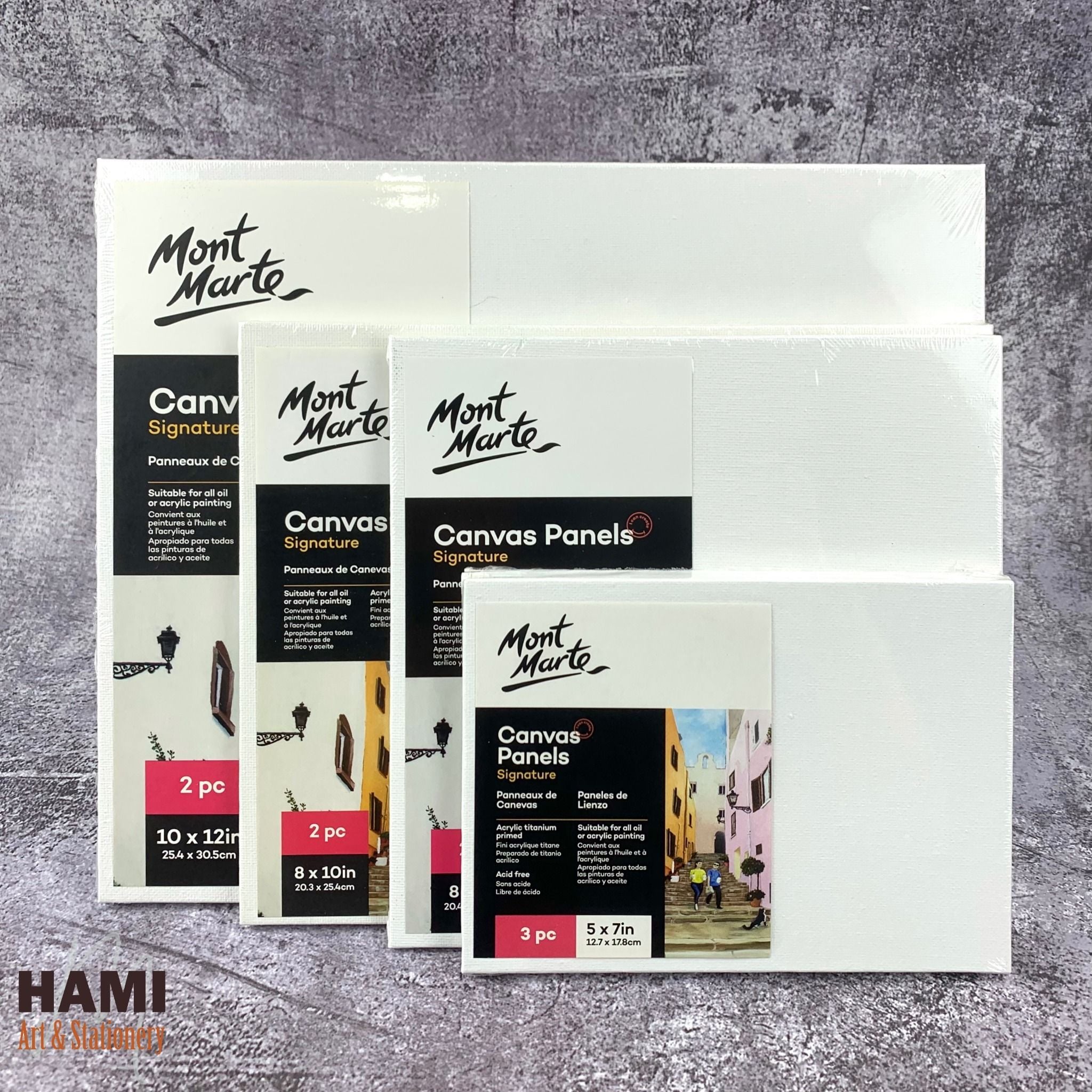 Canvas Mont Marte, Canvas Panels Mont Marte, can vas ép Họa cụ HAMI