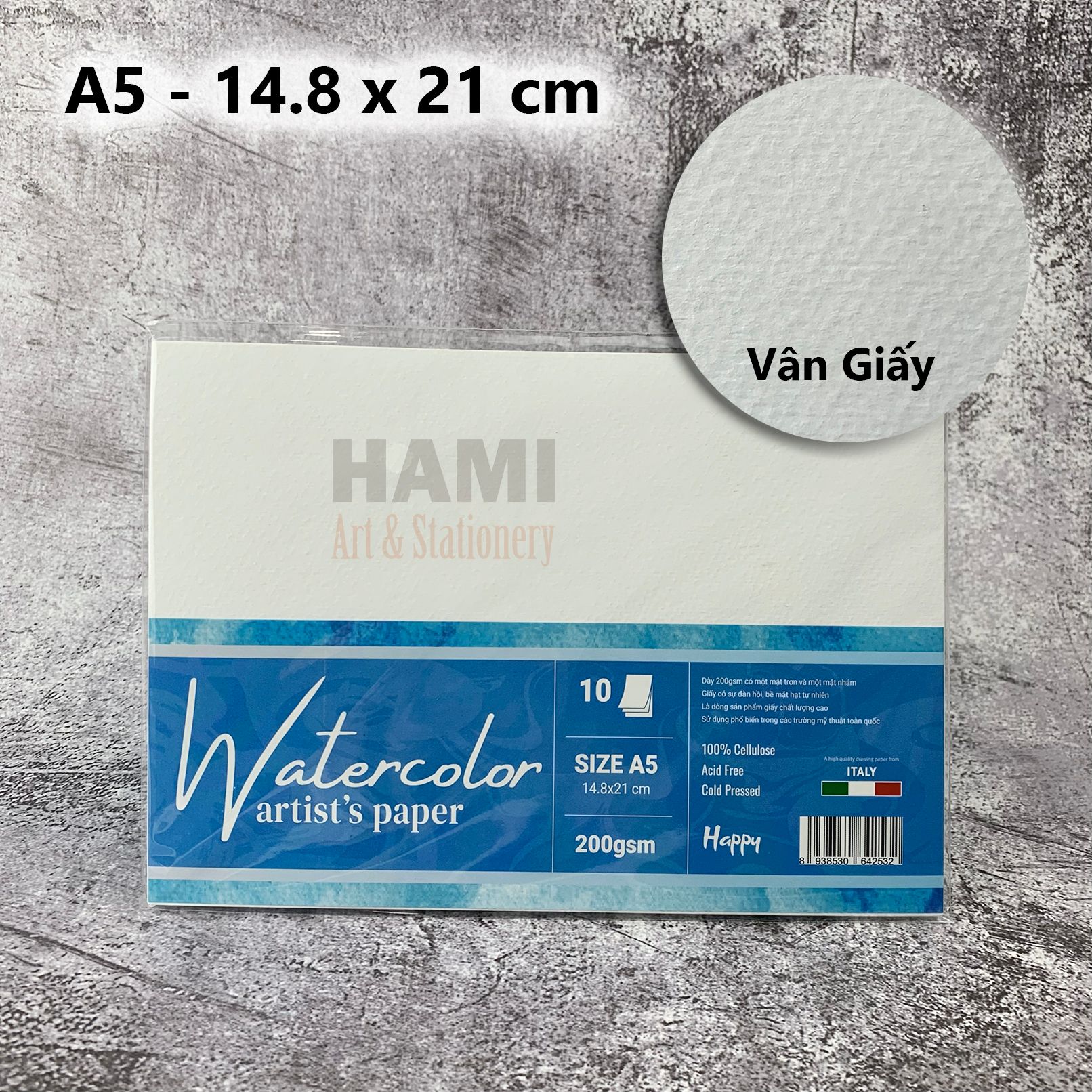  Giấy Vẽ Màu Nước HAPPY Modigliani Định lượng 200gsm 