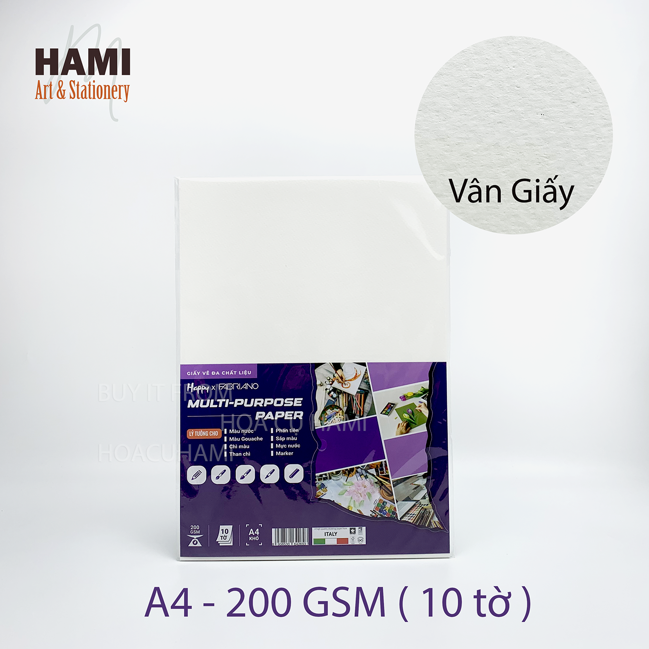  Giấy Vẽ Màu Đa Dụng HAPPY Multi-purpose Định lượng 200gsm 