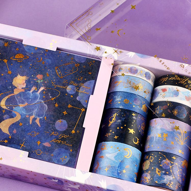  Washi tape bộ ánh nhũ GALAXY cuộn trang trí sổ tay… [ 072 ] 