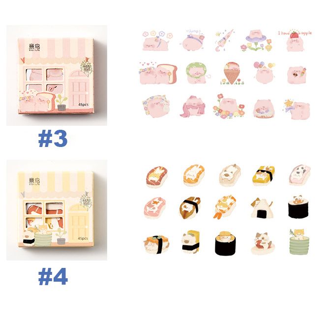  Sticker chủ đề động vật siêu dễ thương trang trí sổ tay, scrapbook, planner,... [ 092 ] 