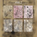  Sticker giấy phân mảnh cổ điển trang trí Scrapbook, sổ tay, vở  (set 30 stickers) - [ 098 ] 