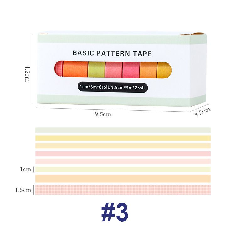  Bộ 8 cuộn Washi Tape theo chủ đề SA08 trang trí scrapbook, sổ tay planner,.. [ 065 ] 