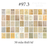  Sticker Retro trang trí Scrapbook, sổ tay, vở  (set 50 stickers) - [ 097 ] 