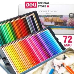  Bộ Chì Màu Khô Hộp Thiếc DELI 24/36/48/72 Màu cao cấp 6565 / 6566 / 6567 / 6568 