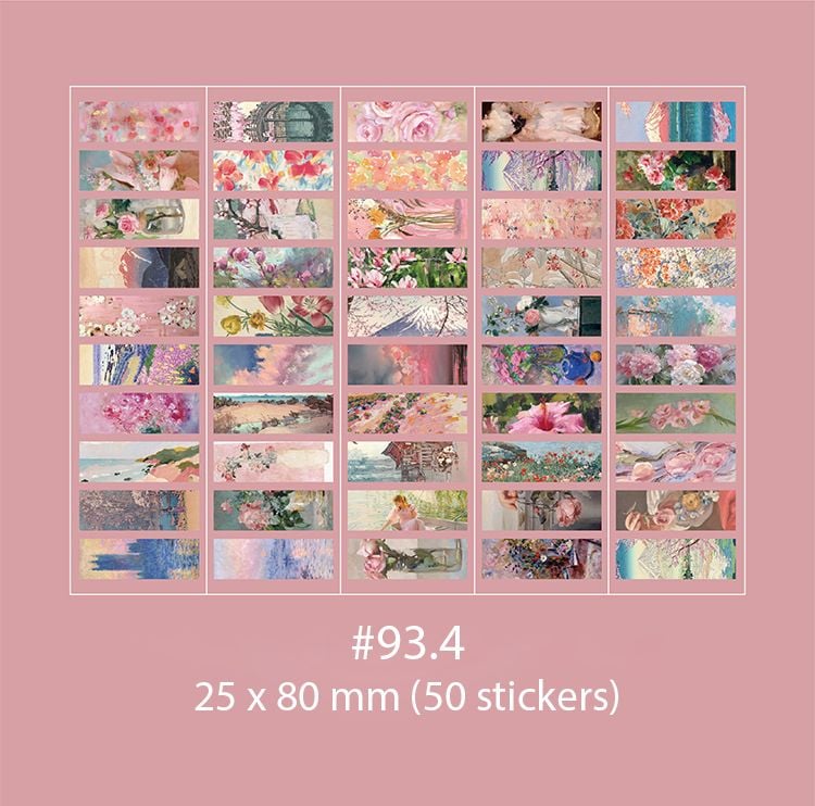  Sticker thư viện ảnh sáng tạo trang trí Scrapbook, sổ tay, vở (Bộ 50 sticker) - [ 093 ] 