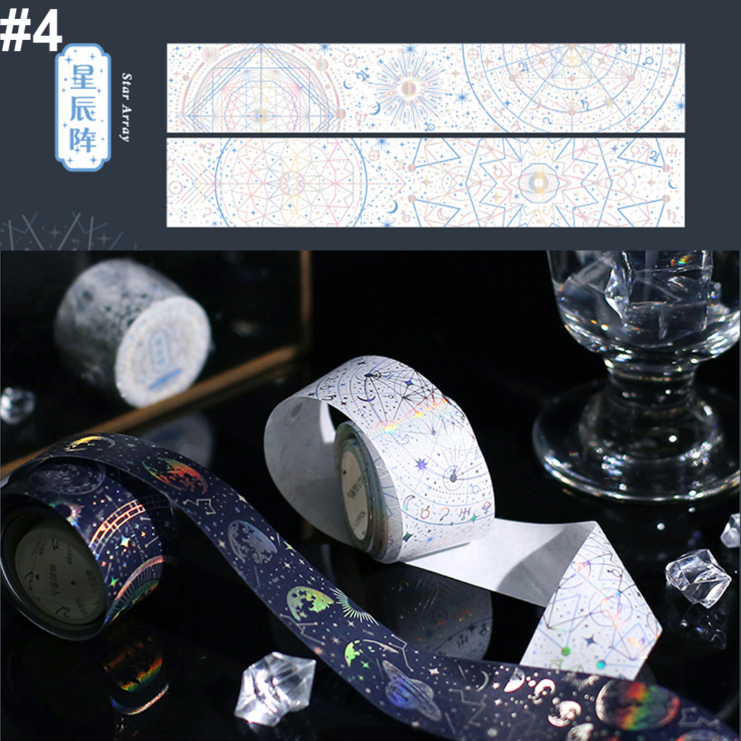  Washi tape ánh nhũ GALAXY cuộn trang trí sổ tay… [ 071 ] 