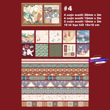  Washi tape ánh nhũ bộ chủ đề Ánh Sáng Nhật trang trí sổ tay, scrapbook, planner [ 054 ] 