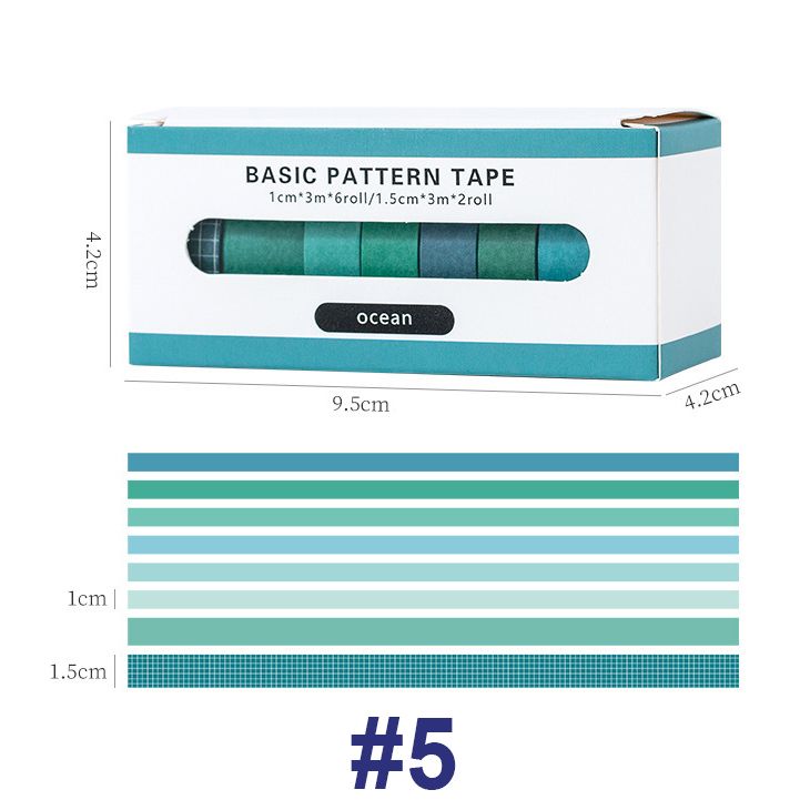  Bộ 8 cuộn Washi Tape theo chủ đề SA08 trang trí scrapbook, sổ tay planner,.. [ 065 ] 