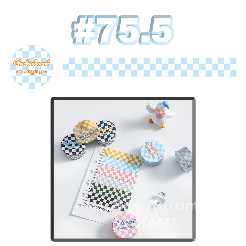  Washi tape caro pastel  trang trí sổ tay, planner, scrapbook, bullet journal… [ 075 ] 