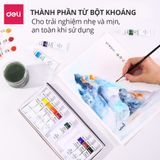  Màu nước dạng tuýp cao cấp 12ml Deli - màu nước hòa tan che phủ tốt - 12 màu/18 màu/24 màu - 73850 / 73851 / 73852 