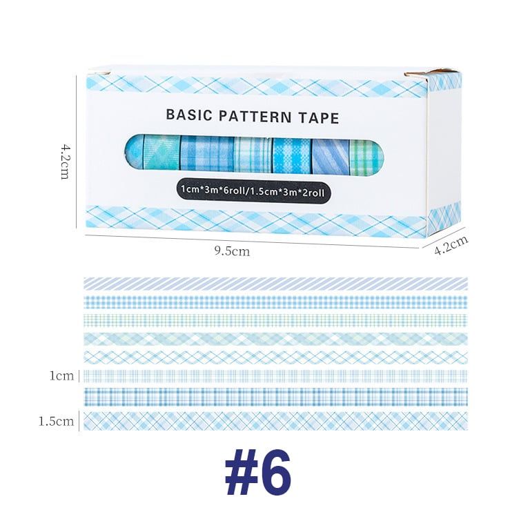  Bộ 8 cuộn Washi Tape theo chủ đề SA08 trang trí scrapbook, sổ tay planner,.. [ 065 ] 