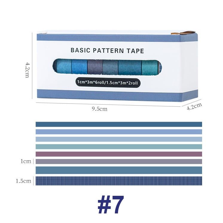  Bộ 8 cuộn Washi Tape theo chủ đề SA08 trang trí scrapbook, sổ tay planner,.. [ 065 ] 