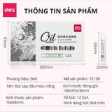  Bút sáp dầu màu trắng Deli - 72130 