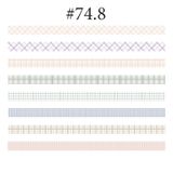  Washi tape tone pastel set 8 cuộn trang trí sổ tay, planner, scrapbook, bullet journal… [ 074 ] 