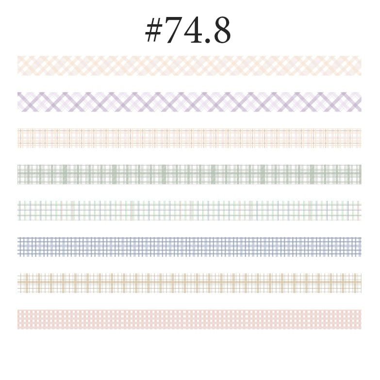  Washi tape tone pastel set 8 cuộn trang trí sổ tay, planner, scrapbook, bullet journal… [ 074 ] 