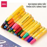  Bút sáp dầu học sinh hộp nhựa Deli - 12/18/24 màu - 72090 / 72091 / 72092 