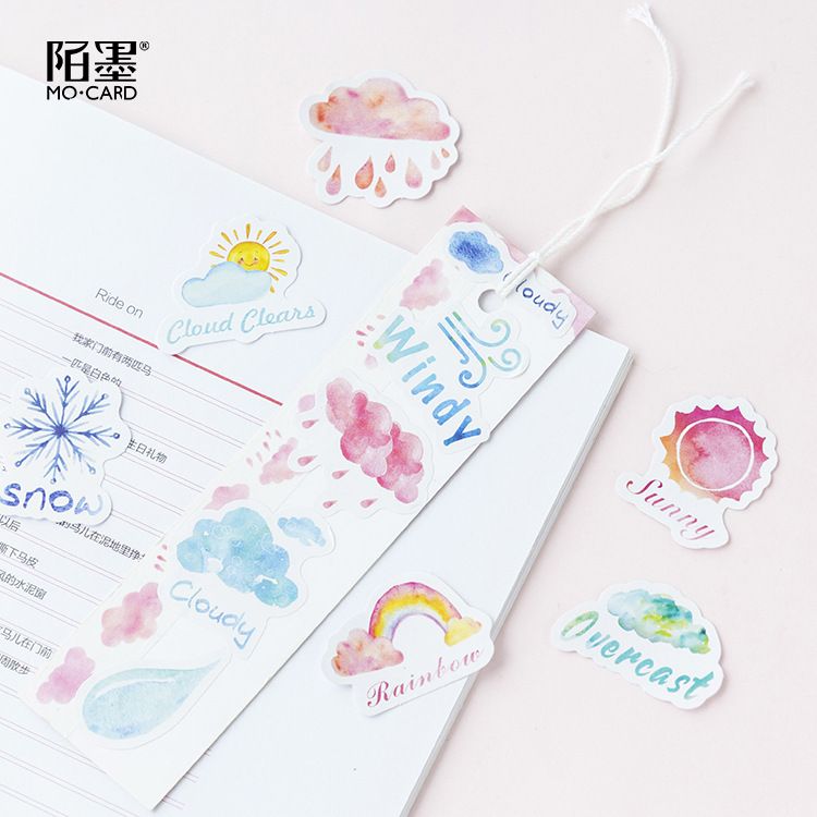  Hộp 46 Miếng Dán Sticker Cloudy Trang Trí Sổ Thiệp  [ 084 ] 