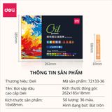  Bút sáp dầu cao cấp Deli - 12/24/36 Màu - 72133 