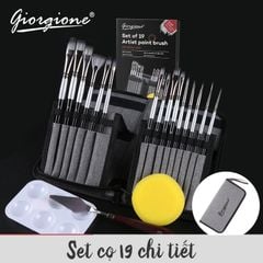  Bộ 15 cọ Giorgione túi vải tiện lợi (tặng kèm 1 bay, 1 hút ẩm, 1 bút chì) - C039 