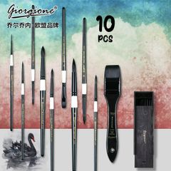  Cọ Vẽ Giorgione hộp gỗ trang trọng cao cấp set 10 cọ 