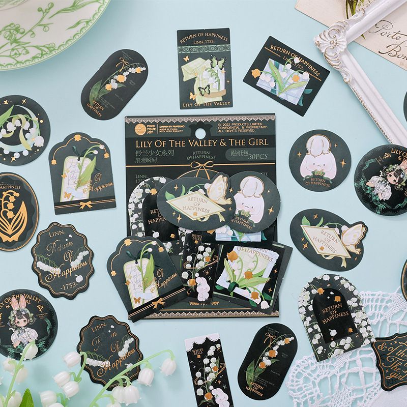  BỘ STICKER CHỦ ĐỀ LILY OF THE VALLEY [ 158 ] 
