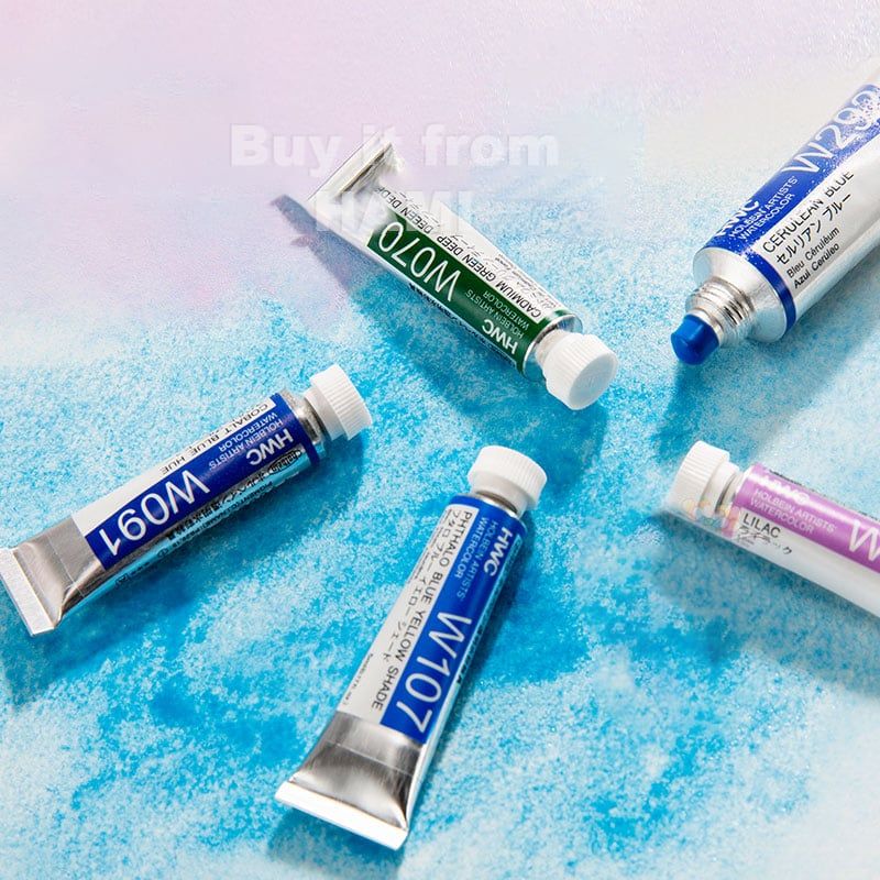  Màu nước Holbein Artist Watercolor Nhật Bản - Tuýp lẻ 5ml - Bảng màu Xanh Dương 