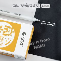  Bút gel trắng kháng nước STA ngòi 1.0mm tiện dụng 