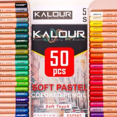  Bút Chì Màu KALOUR Pro Pastel, Bộ 50 Màu, Lõi Mềm KL-PASCP050 