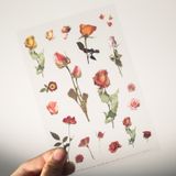  Sticker họa tiết hoa PVC hình trang trí Scrapbook, sổ tay, vở  - [ 131 ] 