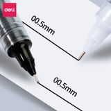  Bút bi nước văn phòng mực gel đen 0.5mm Deli nhanh khô viết thư pháp ống bút liền lâu hết mực thiết kế xinh xắn S876 