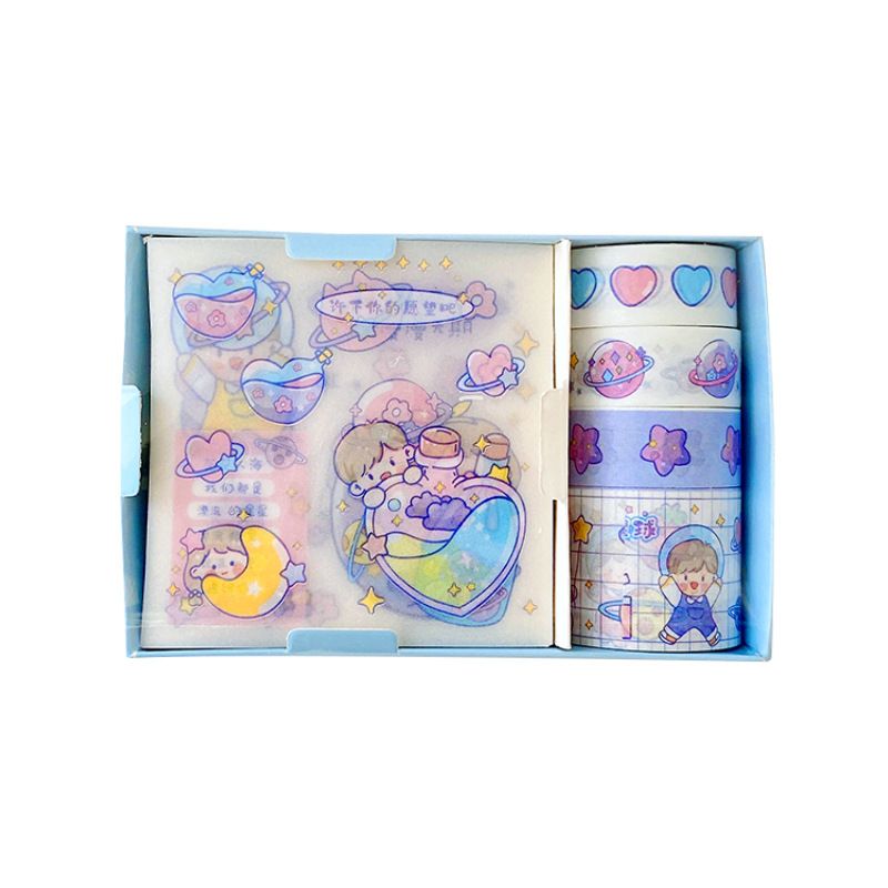  Washi tape phim hoạt hình dễ thương pastel  trang trí sổ tay, planner, scrapbook, bullet journal… [ 078 ] 
