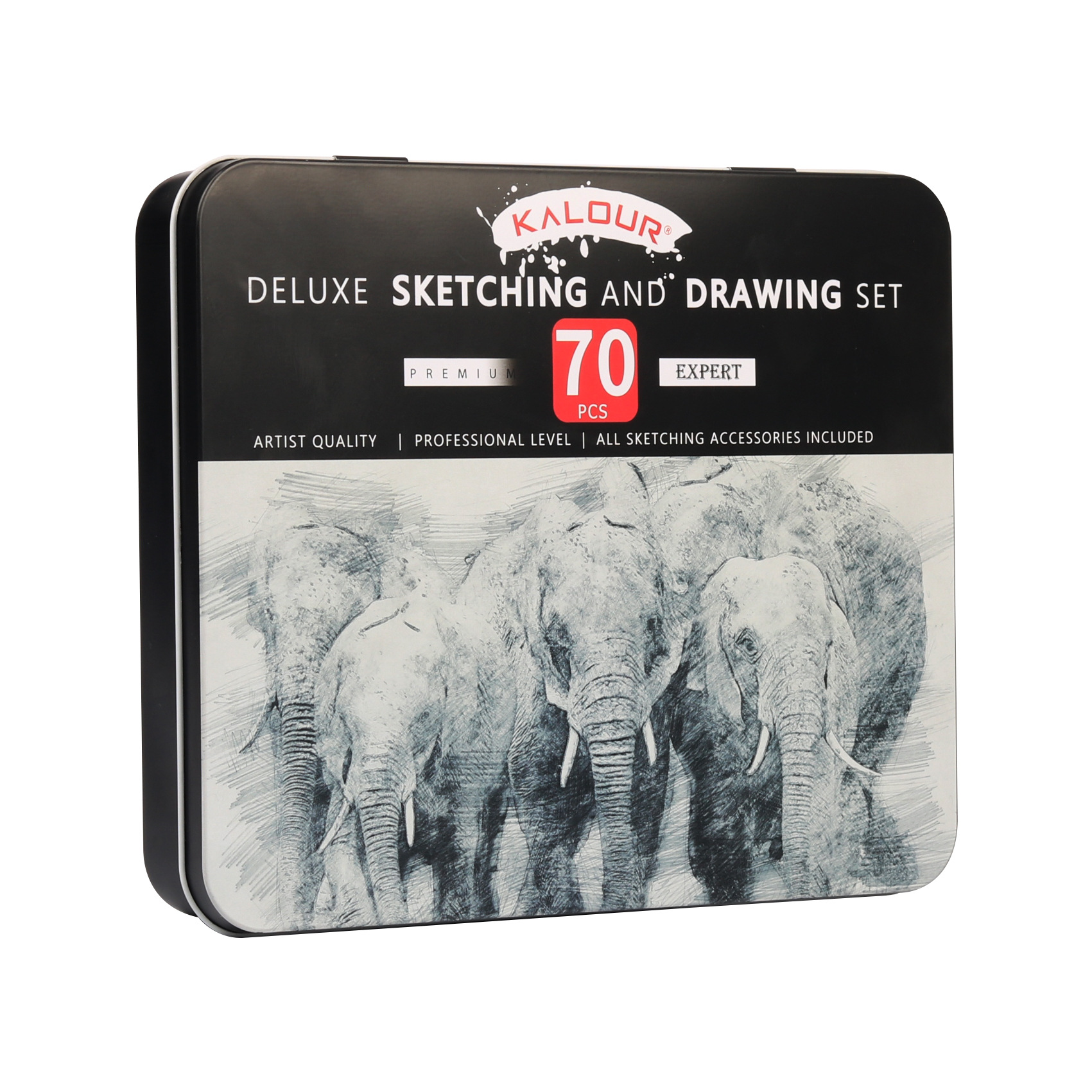 Conjunto de 70 Lápices de Dibujo Profesional KALOUR: ¡Libera tu Creatividad! - Set 70 Lápices De Dibujo Profesional