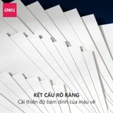  Giấy Vẽ Màu Nước Deli - 300gsm Tệp 16 tờ, dày dặn, độ loang tốt thích hợp với nhiều kỹ thuật - EC270 