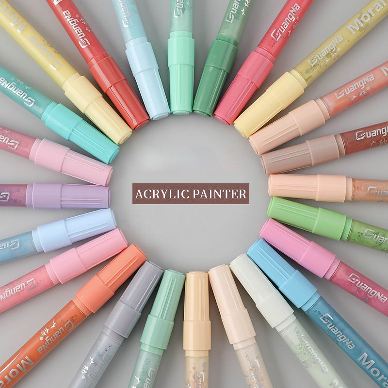  Bộ Bút Sơn Acrylic Guang Painter 12/24 Màu, MORANDI , Vẽ Trên Mọi Chất Liệu 