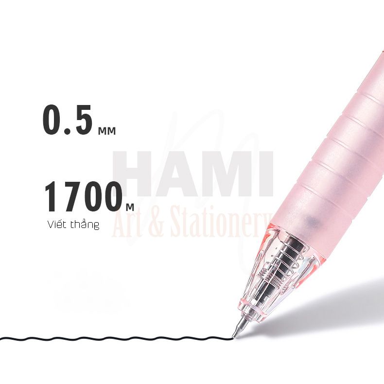  Bút bi bấm văn phòng mực đen ngòi 0.5mm giá rẻ viết nét đều trơn tru cho học sinh 